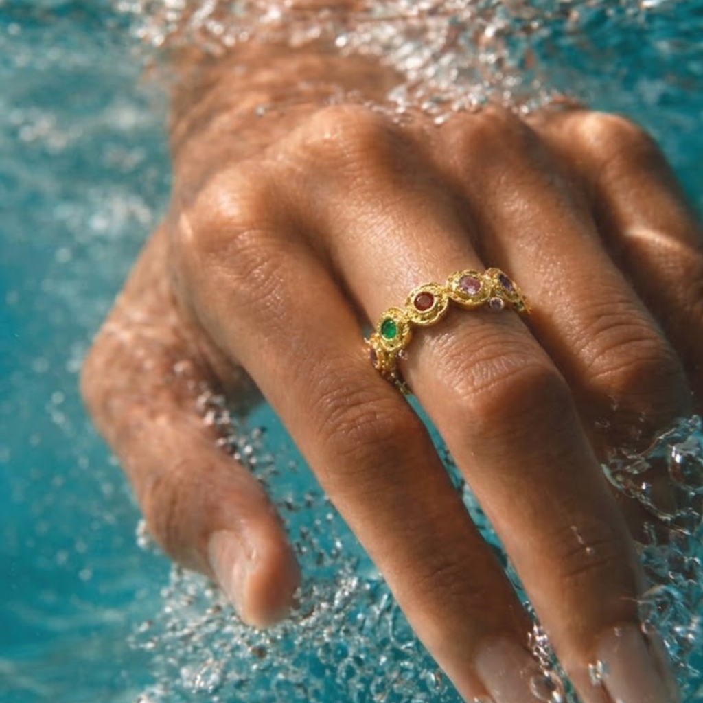 Emerald Line Ring - view 2
