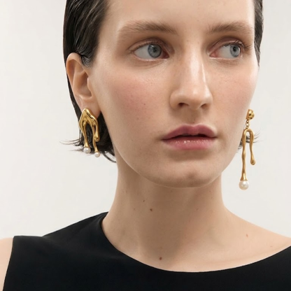 Golden Reef Stone Earrings product view 2