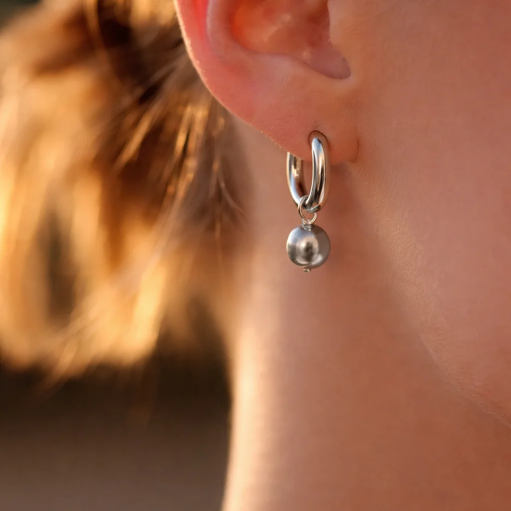 Crystal Drop Hoop Earrings product view 2