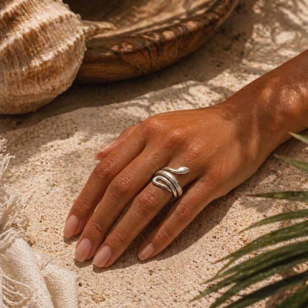 Sculpted Serpent Wrap Ring - view 2