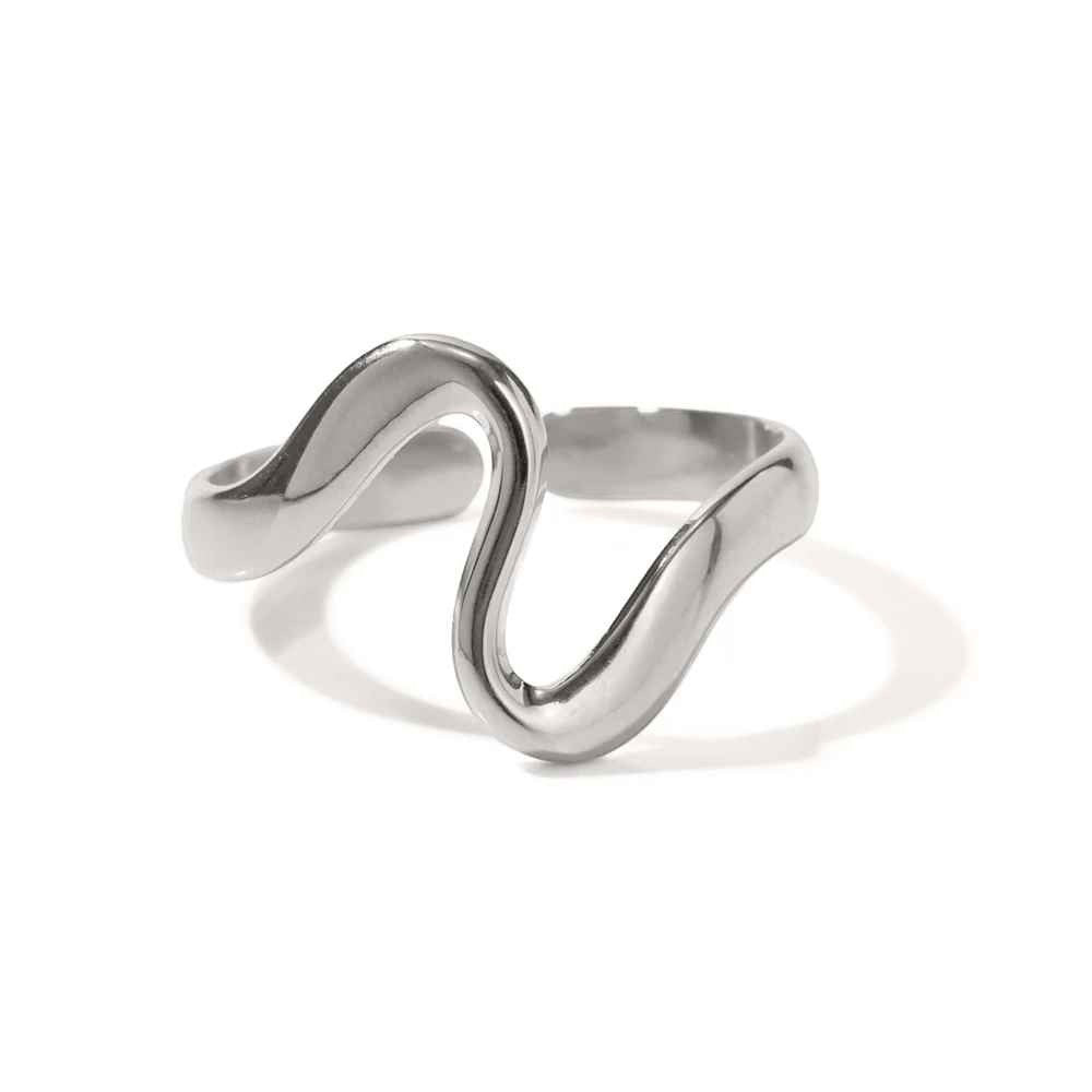 Sculpted Wave Open Ring - view 7