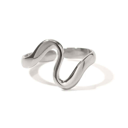 Sculpted Wave Open Ring - view 7