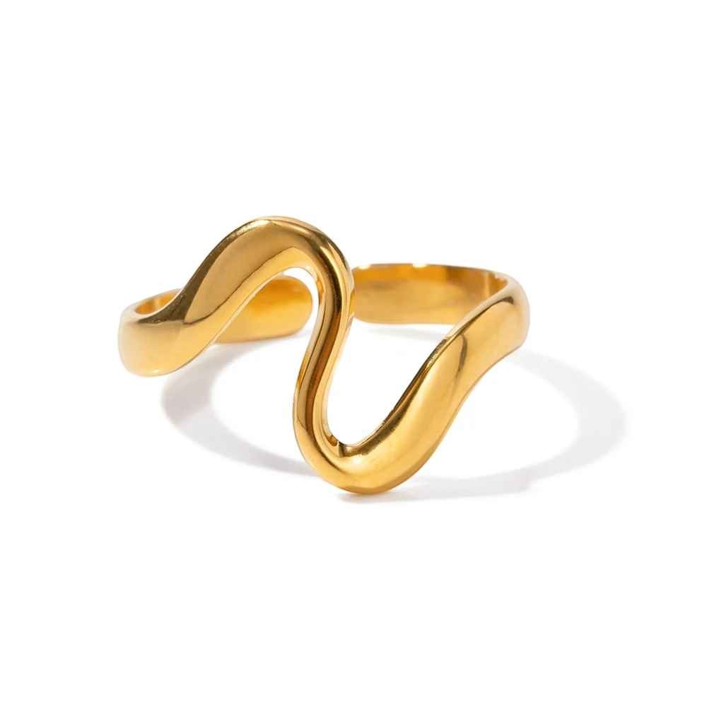 Sculpted Wave Open Ring - view 8