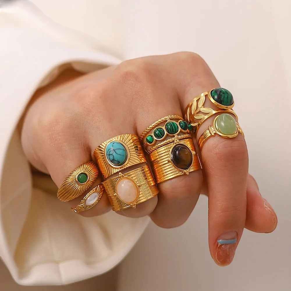 Natural Stone Signet Ring - view 4