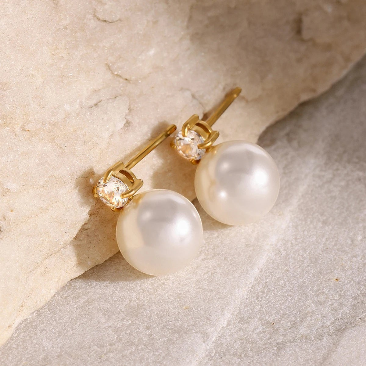 Pearl Halo Stud Earrings product view 5