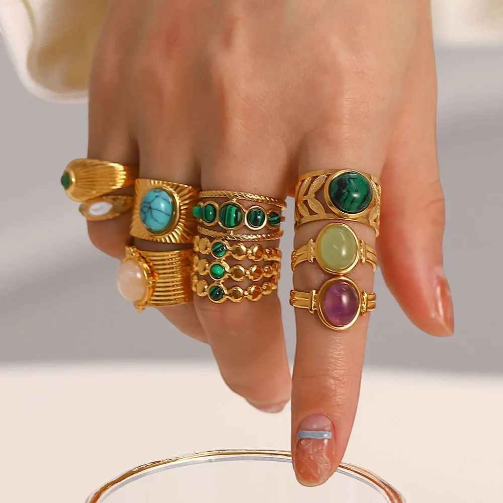 Natural Stone Signet Ring - view 3