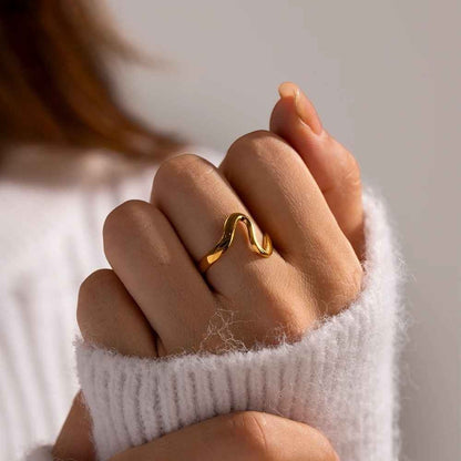 Sculpted Wave Open Ring - view 5