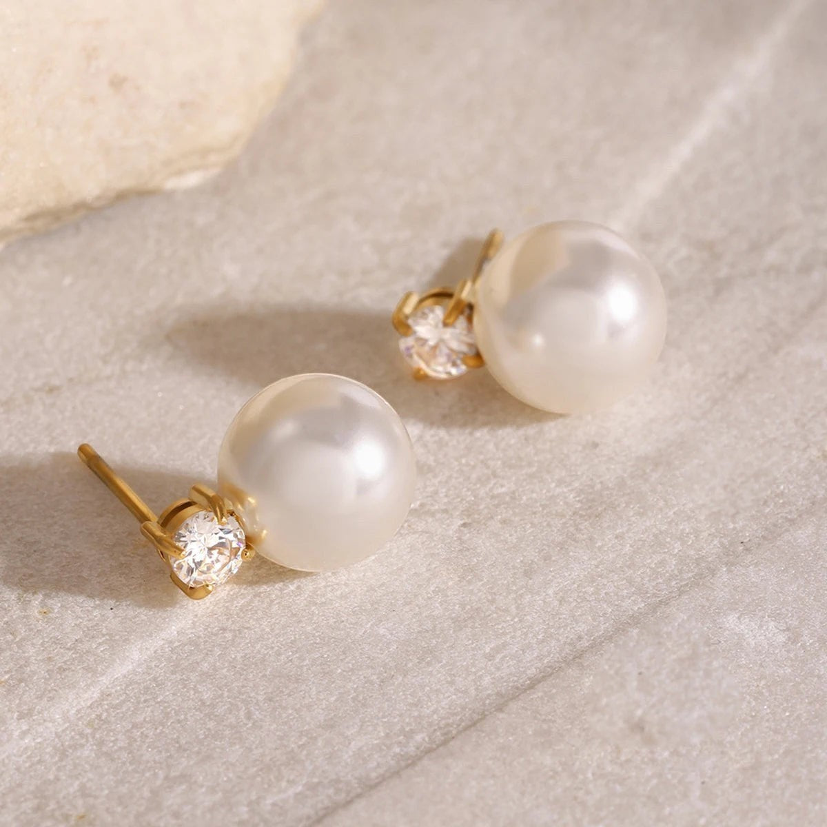 Pearl Halo Stud Earrings product view 7