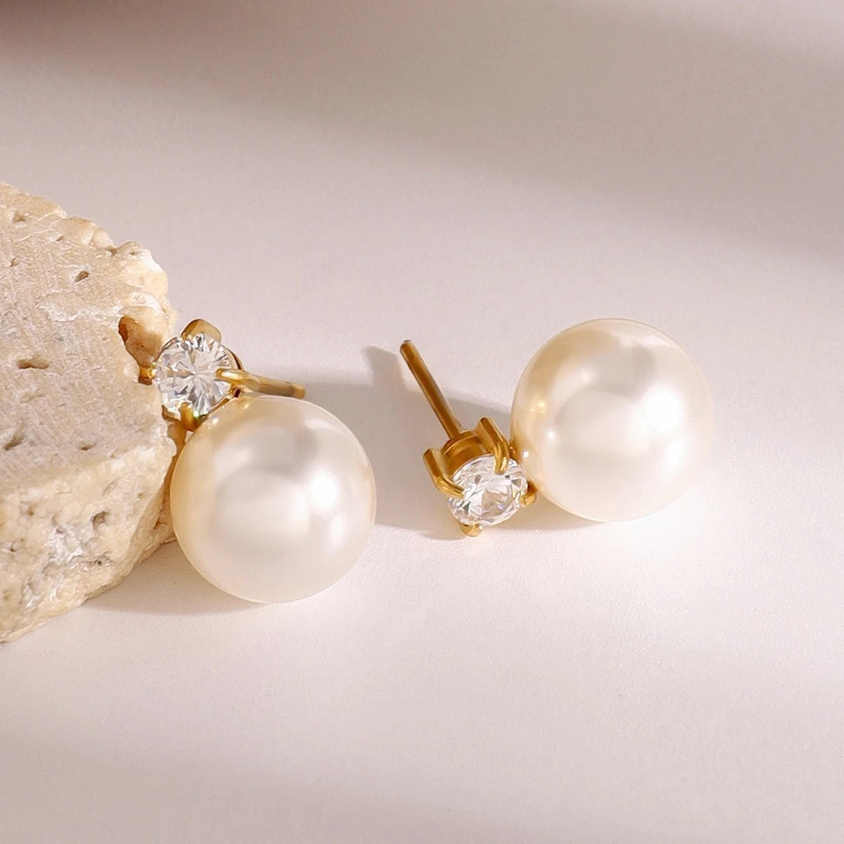 Pearl Halo Stud Earrings product view 6
