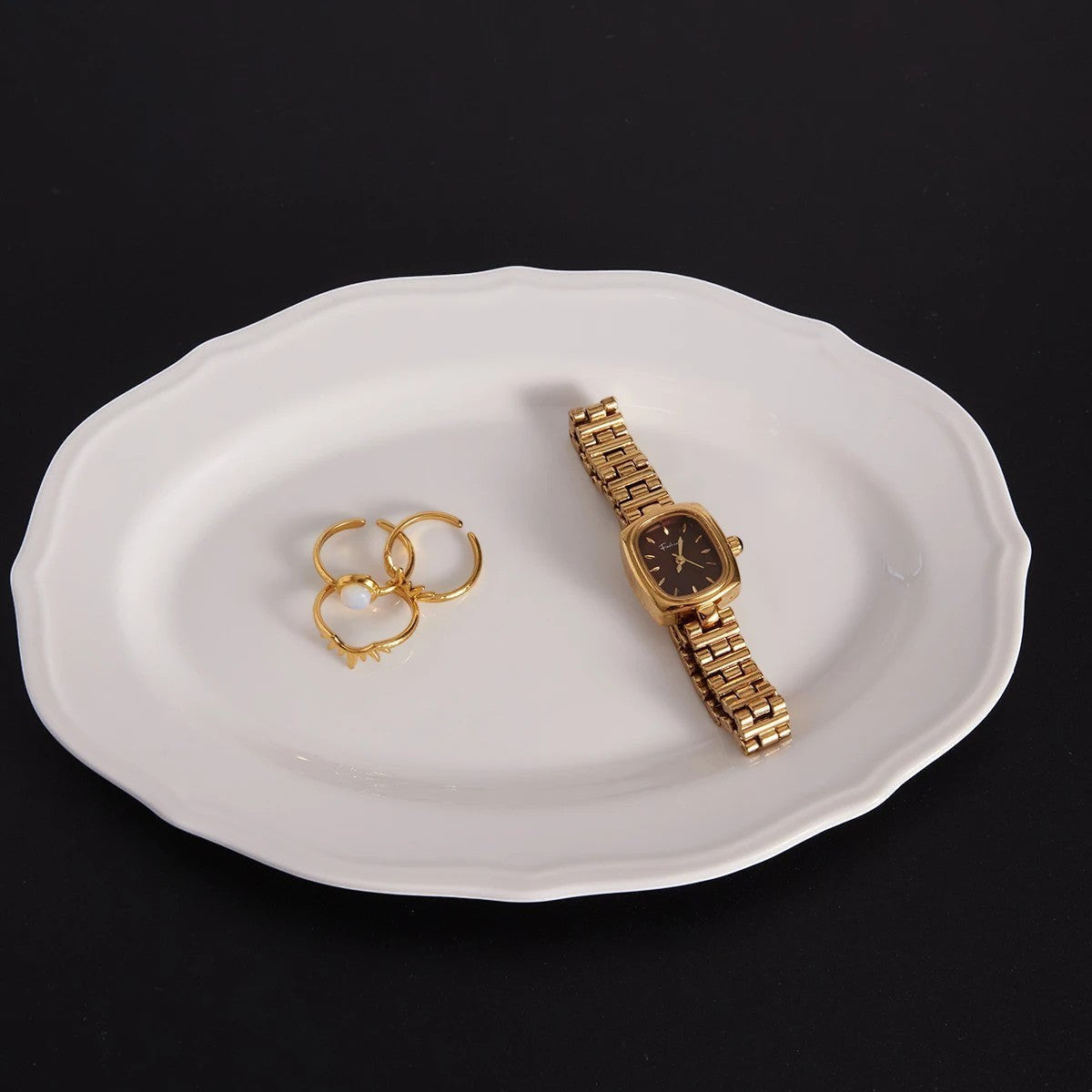 Sunburst Opal Stack Ring Set - view 7