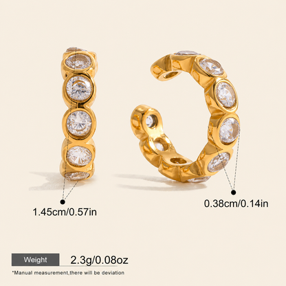 Zircon Chain Drop Earrings product view 5