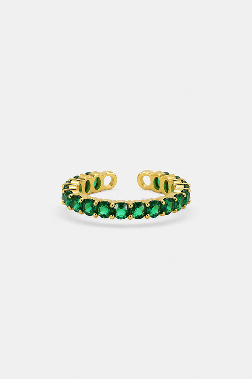 Emerald Tide Crystal Ring - view 1