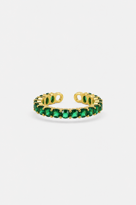 Emerald Tide Crystal Ring - view 1