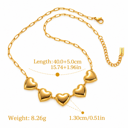 Heart Necklace & Earring Set