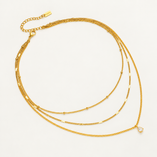 Layered Celestial Strand Necklace