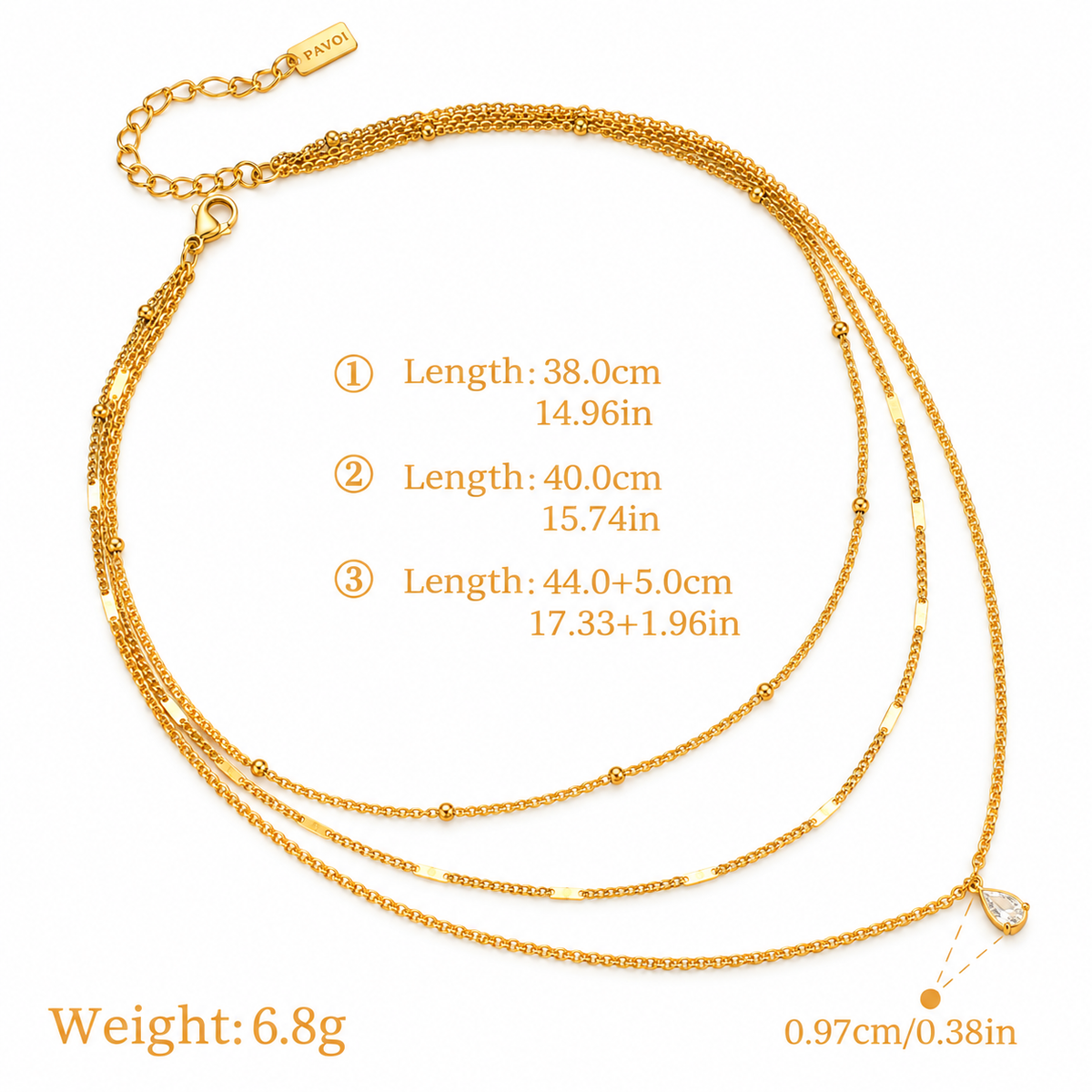Layered Celestial Strand Necklace