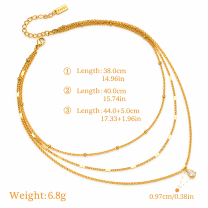 Layered Celestial Strand Necklace