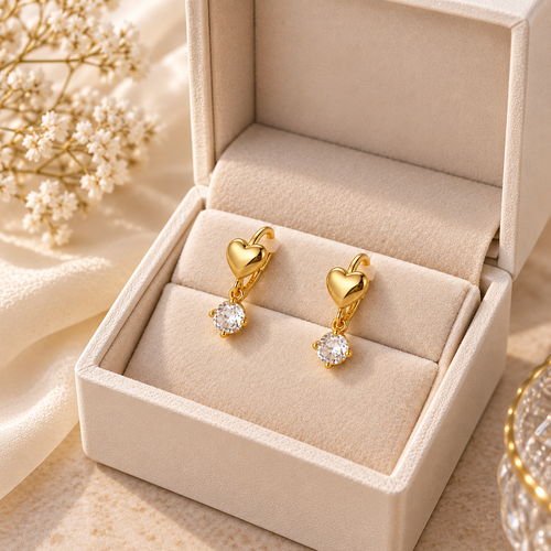 Cubic Zirconia Hoop Earrings