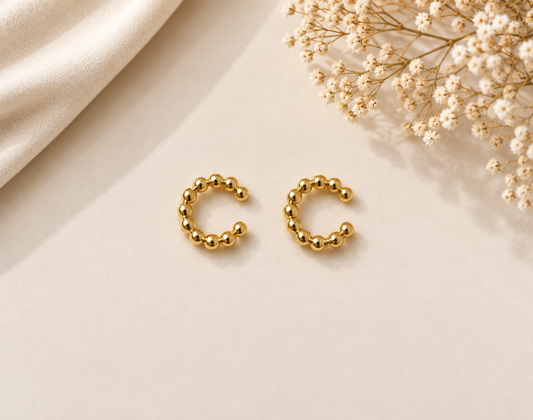 Two-Tone Stainless Steel Earrings