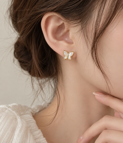 Mother-of-Pearl Butterfly Earrings