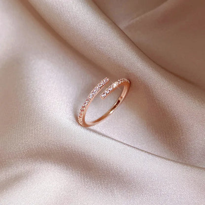 Minimal Moon Accent Ring - view 1