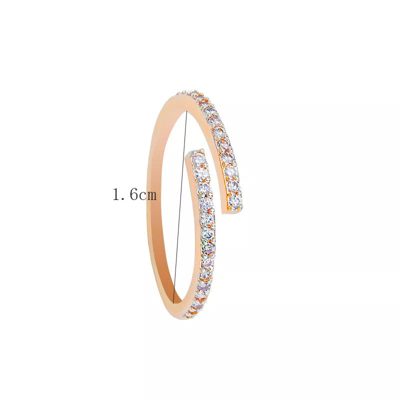Minimal Moon Accent Ring - view 2