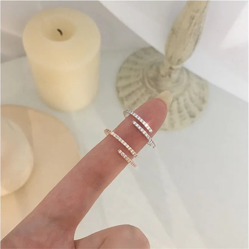 Minimal Moon Accent Ring - view 4
