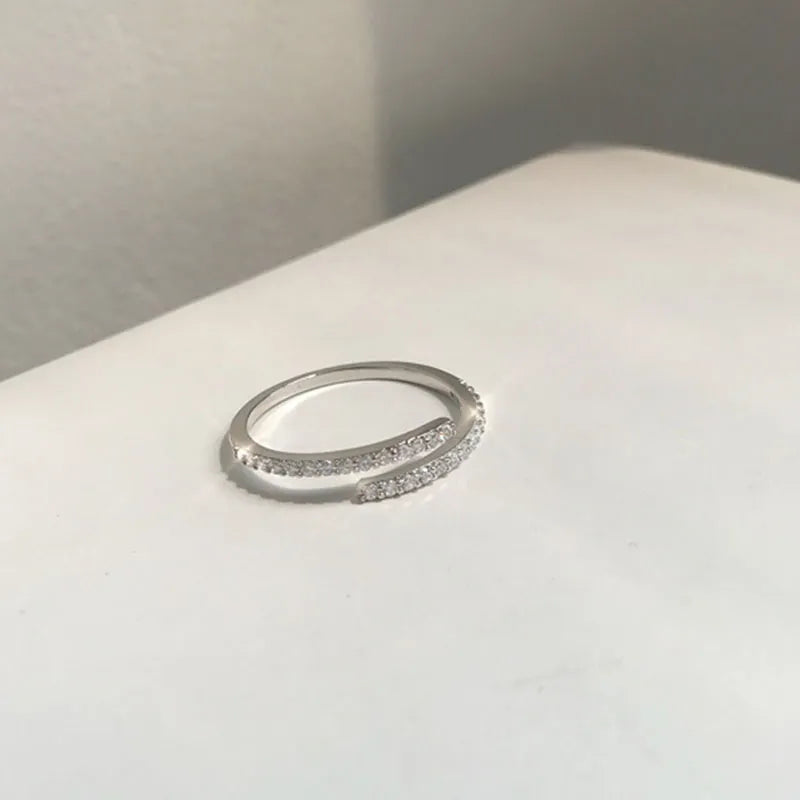 Minimal Moon Accent Ring - view 7