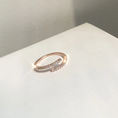Minimal Moon Accent Ring - view 8