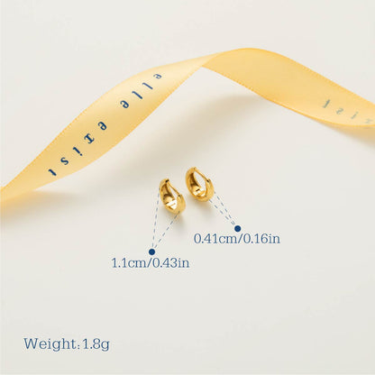 Chunky Mini Hoop Earrings size and measurement guide