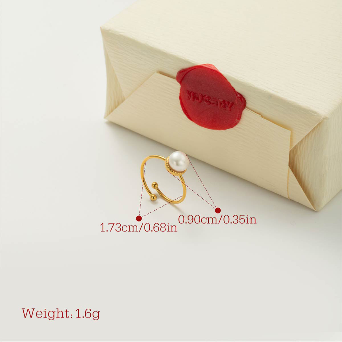 Floating Orb Open Ring - view 3
