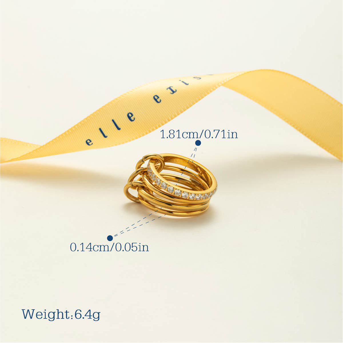 Interwoven Crystal Band - view 3
