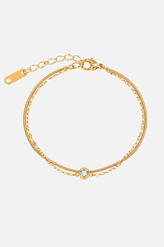 Anna Solitaire Layered Bracelet product view 1