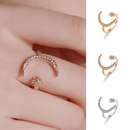 Minimal Moon Accent Ring - view 6