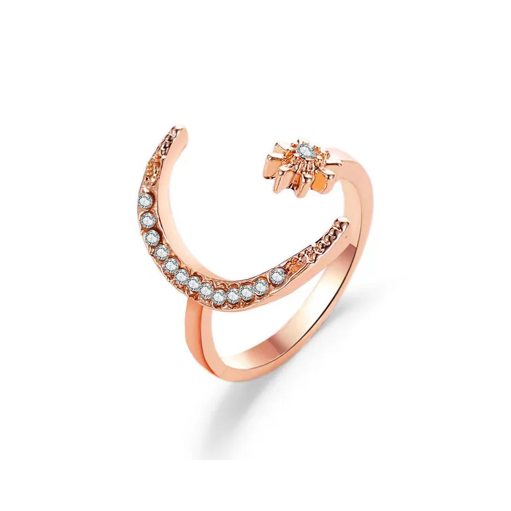 Minimal Moon Accent Ring - view 10