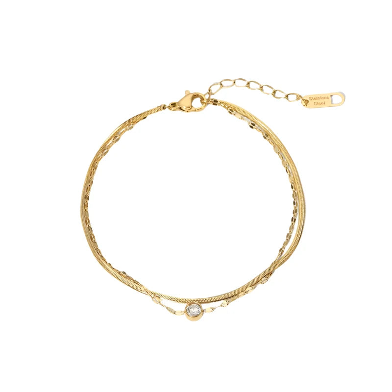 Anna Solitaire Layered Bracelet product view 6