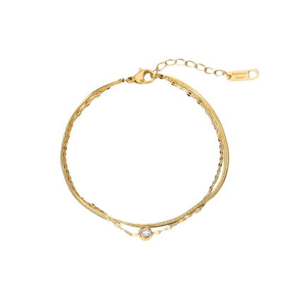 Anna Solitaire Layered Bracelet product view 6