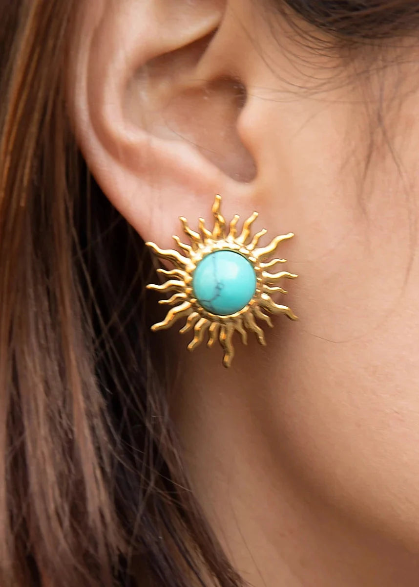 Mother-of-Pearl Sunburst Earrings product view 3