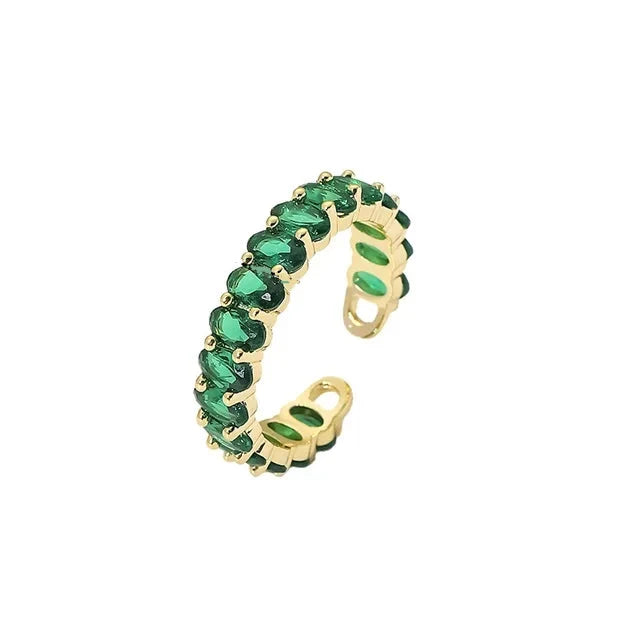 Emerald Tide Crystal Ring - view 4