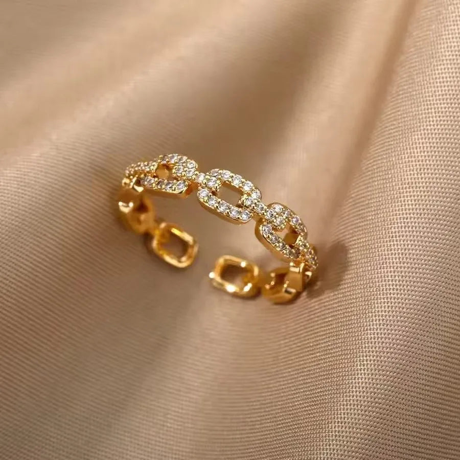 Chain Link Open Ring - view 4