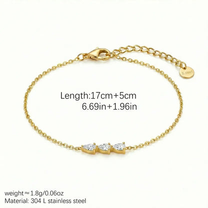 Luna Droplet Zircon Bracelet product view 7
