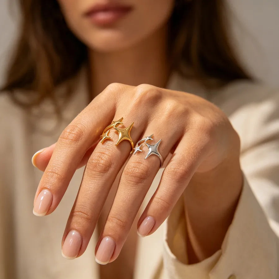 Celestial Star Open Ring - view 2