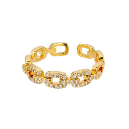Chain Link Open Ring - view 3