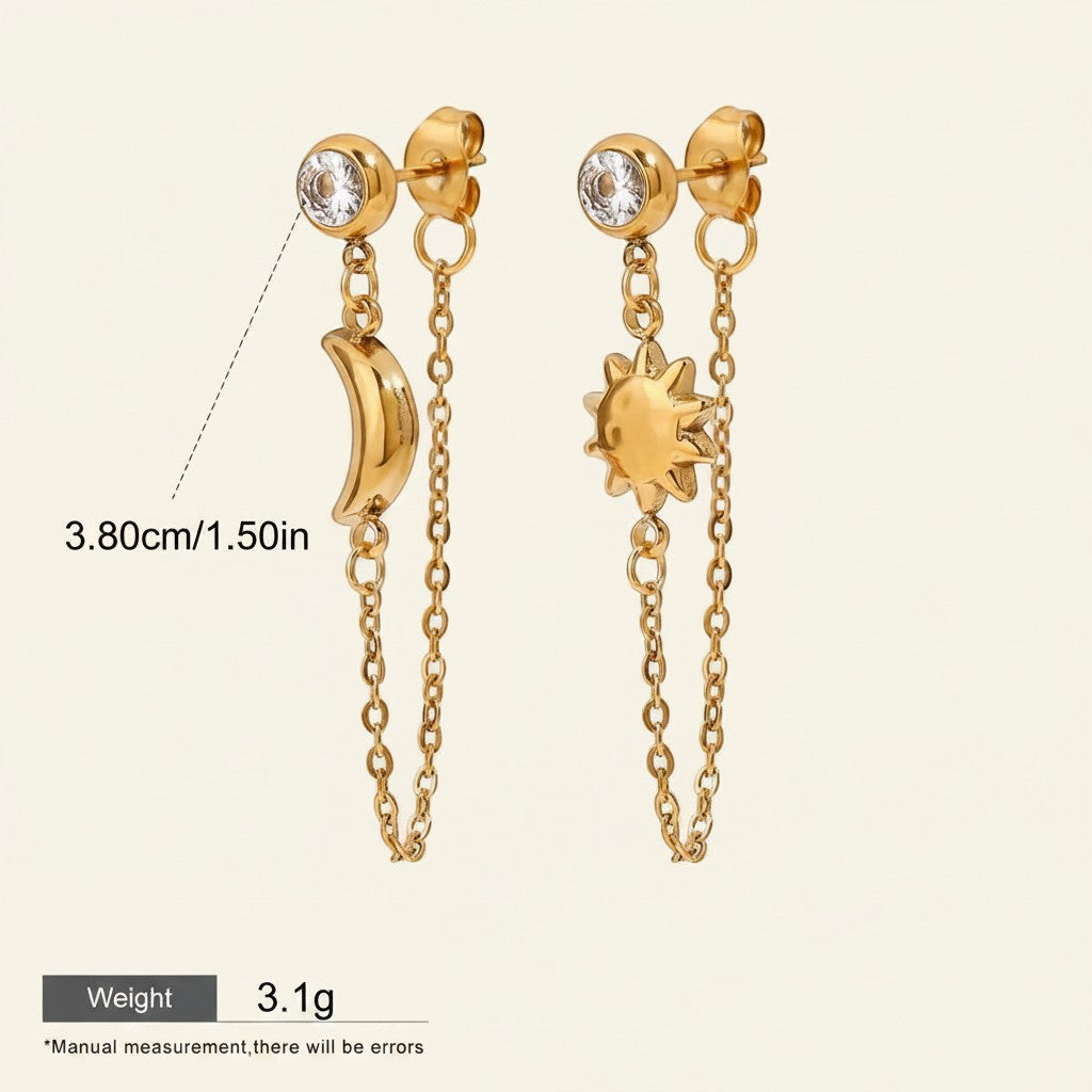 Celestial Sun & Moon Earrings product view 4