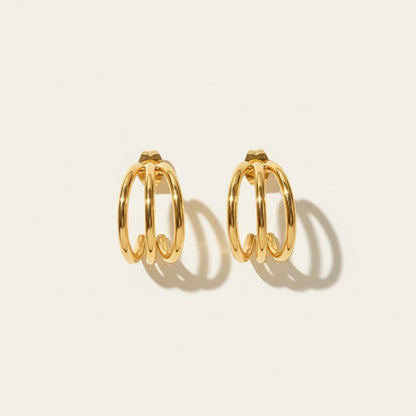Triple-Line Hoop Earrings product view 1