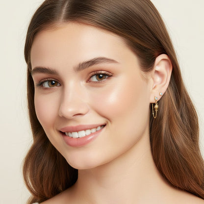 Celestial Sun & Moon Earrings product view 2