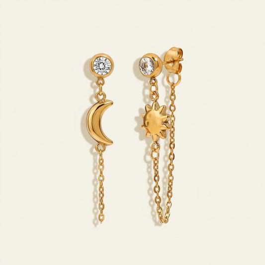 Celestial Sun & Moon Earrings product view 1