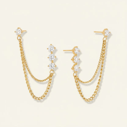 Zircon Chain Drop Earrings product view 1