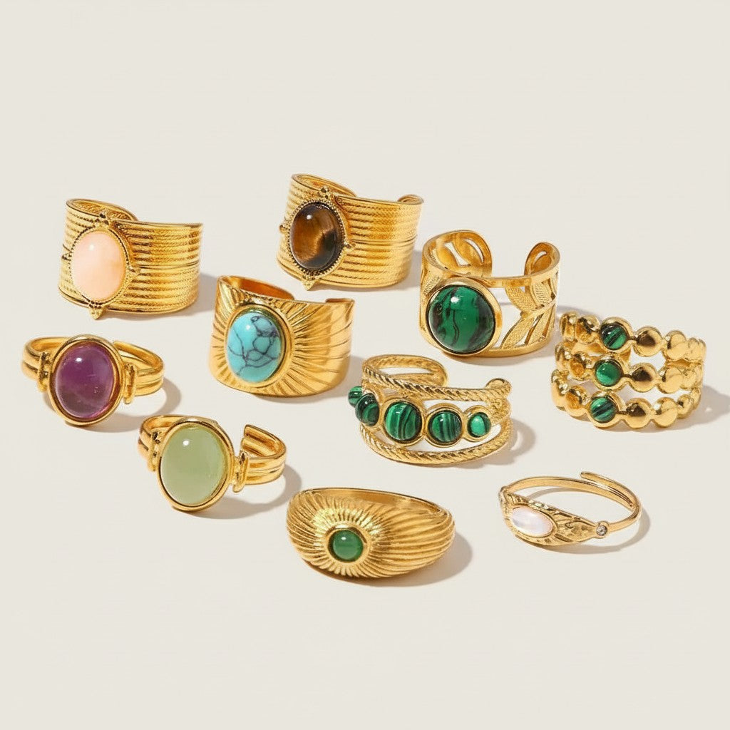 Natural Stone Signet Ring - view 1