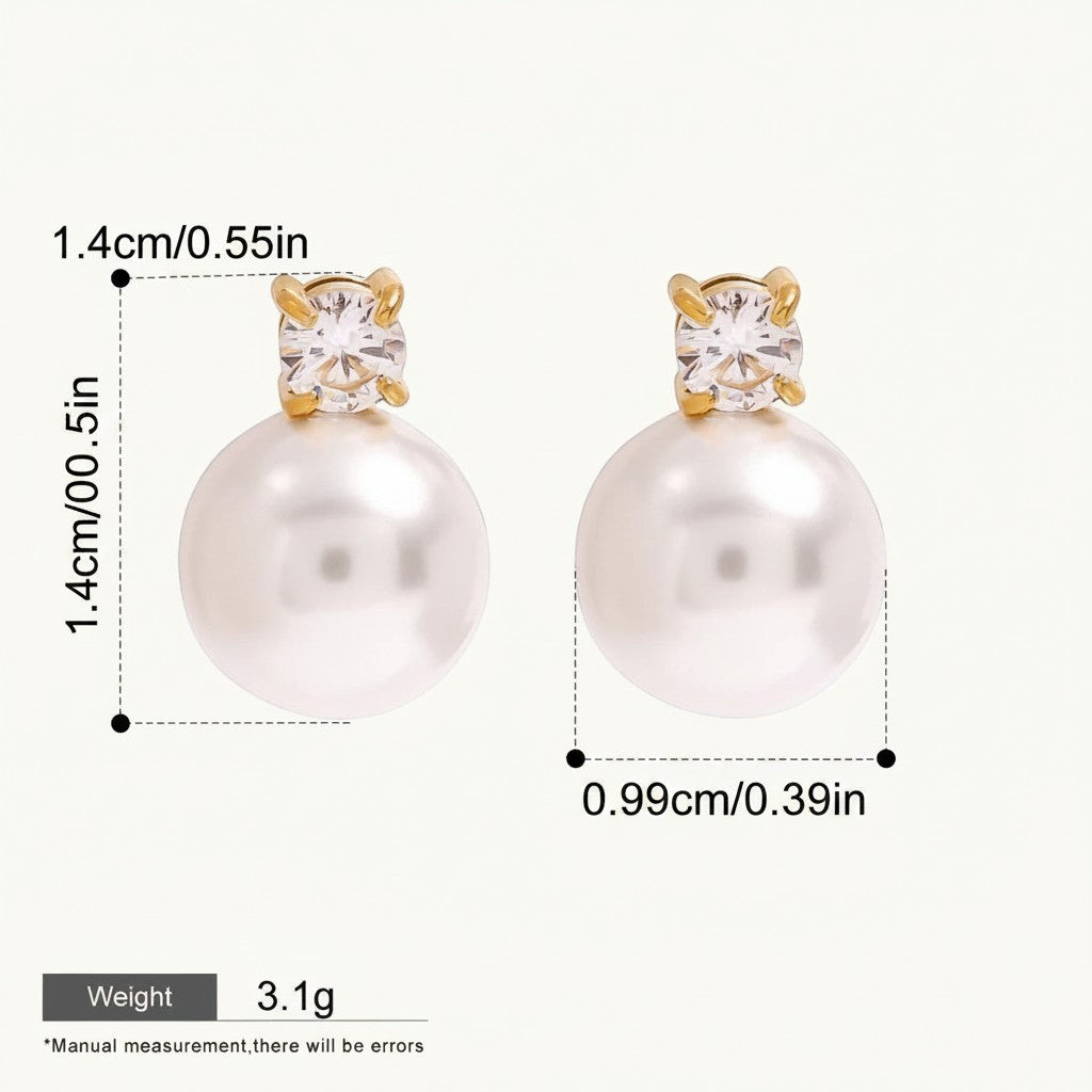 Pearl Halo Stud Earrings product view 4